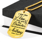 I Am The Vine John 15:5 Clear Dog Tag Stainless Steel or 18k Gold 24" Chain-Express Your Love Gifts