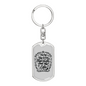 I Am The Way Christian Keychain Stainless Steel or 18k Gold Dog Tag Keyring-Express Your Love Gifts