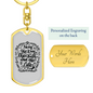 I Am The Way Christian Keychain Stainless Steel or 18k Gold Dog Tag Keyring-Express Your Love Gifts