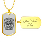 I Am The Way Necklace Stainless Steel or 18k Gold Dog Tag 24" Chain-Express Your Love Gifts