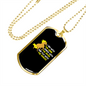 I Am With The Wind Horse Necklace Stainless Steel or 18k Gold Dog Tag 24" Chain-Express Your Love Gifts