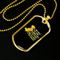 I Am With The Wind Horse Necklace Stainless Steel or 18k Gold Dog Tag 24" Chain-Express Your Love Gifts