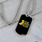 I Am With The Wind Horse Necklace Stainless Steel or 18k Gold Dog Tag 24" Chain-Express Your Love Gifts