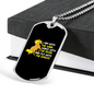I Am With The Wind Horse Necklace Stainless Steel or 18k Gold Dog Tag 24" Chain-Express Your Love Gifts