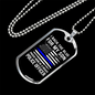 I Backed The Blue For My Son Necklace Stainless Steel or 18k Gold Dog Tag 24"-Express Your Love Gifts