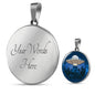 I Believe In UFO'S Circle Pendant UFO Alien Fan Necklace Stainless Steel or 18k Gold 18-22"-Express Your Love Gifts