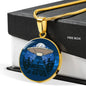 I Believe In UFO'S Circle Pendant UFO Alien Fan Necklace Stainless Steel or 18k Gold 18-22"-Express Your Love Gifts
