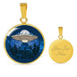 I Believe In UFO'S Circle Pendant UFO Alien Fan Necklace Stainless Steel or 18k Gold 18-22"-Express Your Love Gifts