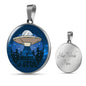 I Believe In UFO'S Circle Pendant UFO Alien Fan Necklace Stainless Steel or 18k Gold 18-22"-Express Your Love Gifts