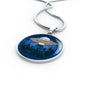 I Believe In UFO'S Circle Pendant UFO Alien Fan Necklace Stainless Steel or 18k Gold 18-22"-Express Your Love Gifts