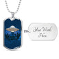 I Believe In UFO'S Necklace Stainless Steel or 18k Gold Dog Tag 24" Chain-Express Your Love Gifts