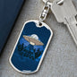 I Believe In UFOs Dog Tag Pendant Keychain Stainless Steel or 18k Gold-Express Your Love Gifts