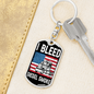 I Bleed Diesel Smoke Swivel Keychain Dog Tag Stainless Steel or 18k Goldi-Express Your Love Gifts