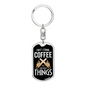 I Build Things Swivel Keychain Woodworker Dog Tag Stainless Steel or 18k Gold-Express Your Love Gifts