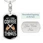I Build Things Swivel Keychain Woodworker Dog Tag Stainless Steel or 18k Gold-Express Your Love Gifts