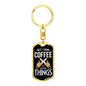 I Build Things Swivel Keychain Woodworker Dog Tag Stainless Steel or 18k Gold-Express Your Love Gifts