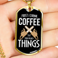 I Build Things Woodworker Dog Tag Stainless Steel or 18k Gold W 24"-Express Your Love Gifts