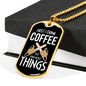 I Build Things Woodworker Dog Tag Stainless Steel or 18k Gold W 24"-Express Your Love Gifts