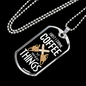 I Build Things Woodworker Dog Tag Stainless Steel or 18k Gold W 24"-Express Your Love Gifts