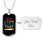 I Can Build That Woodworker Dog Tag Stainless Steel or 18k Gold W 24"-Express Your Love Gifts