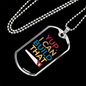 I Can Build That Woodworker Dog Tag Stainless Steel or 18k Gold W 24"-Express Your Love Gifts