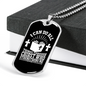 I Can Do All Philippians 4:13 Necklace Stainless Steel or 18k Gold Dog Tag 24"-Express Your Love Gifts