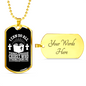 I Can Do All Philippians 4:13 Necklace Stainless Steel or 18k Gold Dog Tag 24"-Express Your Love Gifts