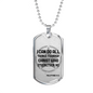 I Can Do All Things Christian Necklace Stainless Steel or 18k Gold Dog Tag 24" Chain-Express Your Love Gifts