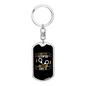 I Can'T Fix Stupid But I Can Cuff It Keychain Stainless Steel or 18k Gold Dog Tag Keyring-Express Your Love Gifts