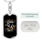 I Can'T Fix Stupid But I Can Cuff It Keychain Stainless Steel or 18k Gold Dog Tag Keyring-Express Your Love Gifts