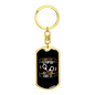 I Can'T Fix Stupid But I Can Cuff It Keychain Stainless Steel or 18k Gold Dog Tag Keyring-Express Your Love Gifts