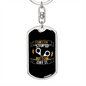I Can'T Fix Stupid But I Can Cuff It Keychain Stainless Steel or 18k Gold Dog Tag Keyring-Express Your Love Gifts
