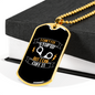 I Can'T Fix Stupid But I Can Cuff It Necklace Stainless Steel or 18k Gold Dog Tag 24"-Express Your Love Gifts