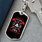 I Can'T Stay Home Keychain Stainless Steel or 18k Gold Dog Tag Keyring-Express Your Love Gifts