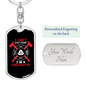 I Can'T Stay Home Keychain Stainless Steel or 18k Gold Dog Tag Keyring-Express Your Love Gifts
