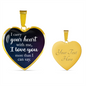 I Carry Your Heart Necklace Stainless Steel or 18k Gold Heart 18-22"-Express Your Love Gifts
