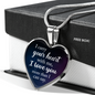 I Carry Your Heart Necklace Stainless Steel or 18k Gold Heart 18-22"-Express Your Love Gifts