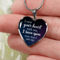 I Carry Your Heart Necklace Stainless Steel or 18k Gold Heart 18-22"-Express Your Love Gifts