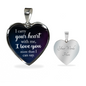 I Carry Your Heart Necklace Stainless Steel or 18k Gold Heart 18-22"-Express Your Love Gifts