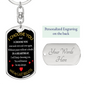 I Choose You Keychain Stainless Steel or 18k Gold Dog Tag Keyring-Express Your Love Gifts