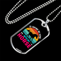 I'd Rather Be Home With My Horse Horse Necklace Stainless Steel or 18k Gold Dog Tag 24" Chain-Express Your Love Gifts