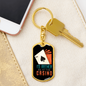 I'd Rather Beat The Casino Gambler Keychain Stainless Steel or 18k Gold Dog Tag Keyring-Express Your Love Gifts
