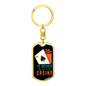 I'd Rather Beat The Casino Gambler Keychain Stainless Steel or 18k Gold Dog Tag Keyring-Express Your Love Gifts