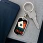 I'd Rather Beat The Casino Gambler Keychain Stainless Steel or 18k Gold Dog Tag Keyring-Express Your Love Gifts