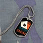 I'd Rather Beat The Casino Gambler Necklace Stainless Steel or 18k Gold Dog Tag 24" Chain-Express Your Love Gifts