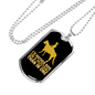 I'd Rather Ride on a Mustang Than in One Horse Necklace Stainless Steel or 18k Gold Dog Tag 24" Chain-Express Your Love Gifts
