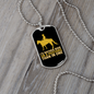 I'd Rather Ride on a Mustang Than in One Horse Necklace Stainless Steel or 18k Gold Dog Tag 24" Chain-Express Your Love Gifts
