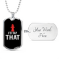 I'D Tap That Firefighter Gift Stainless Steel or 18k Gold Dog Tag 24" Chain-Express Your Love Gifts