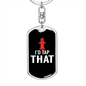 I'D Tap That Firefighter Keychain Stainless Steel or 18k Gold Dog Tag Keyring-Express Your Love Gifts