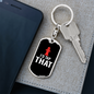 I'D Tap That Firefighter Keychain Stainless Steel or 18k Gold Dog Tag Keyring-Express Your Love Gifts